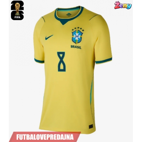 Lacne Ženy Futbalové dres Brazília Bruno Guimaraes #8 MS 2026 Krátky Rukáv - Domáci